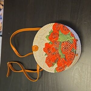 Rattan For Women Round From Bali Indonesia Flower Design